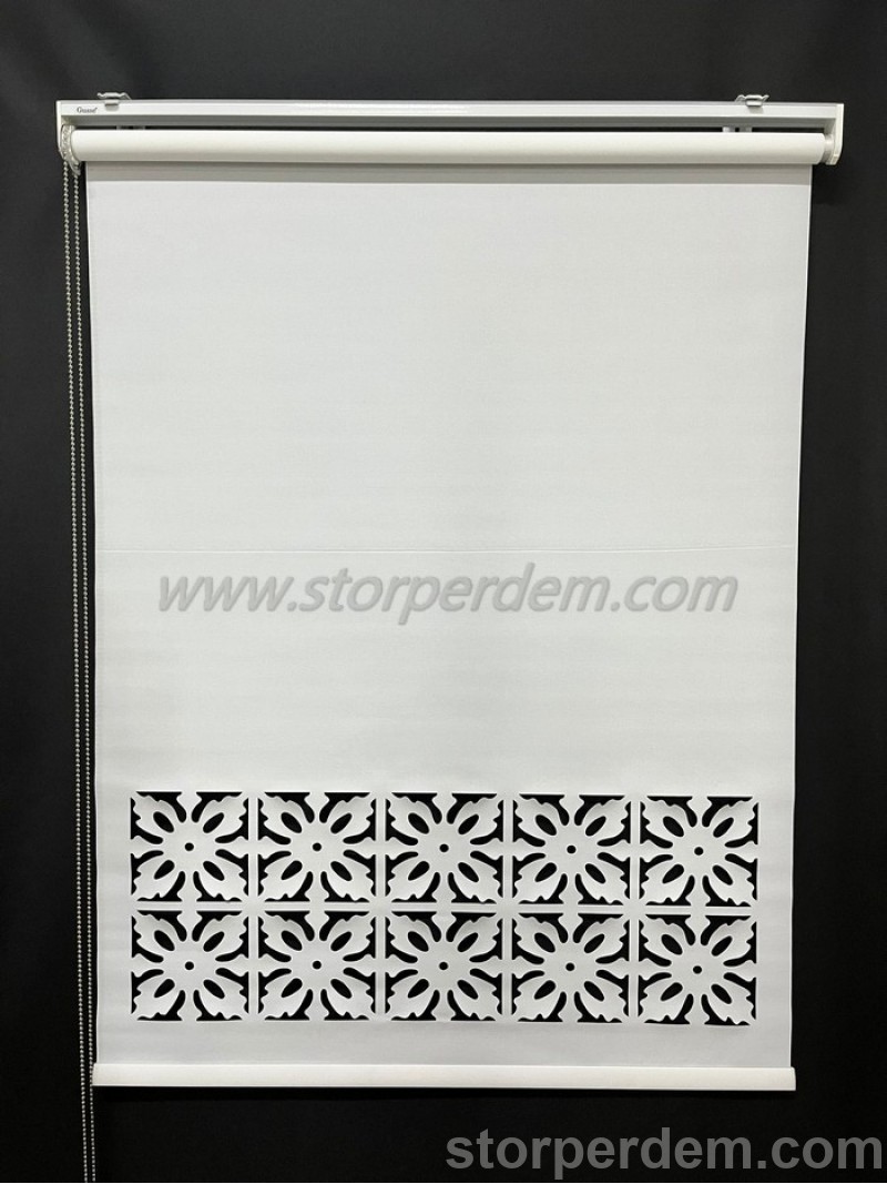 LAZER KESİM STOR PERDE DESEN NO 124